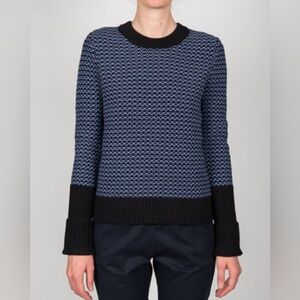 rag & bone Sabrina Crew Black Blue Women’s Sweater Retails for $170